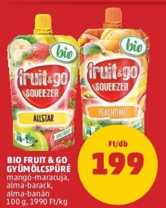 BIO FRUIT & GO GYÜMÖLCSPÜRÉ 100 g