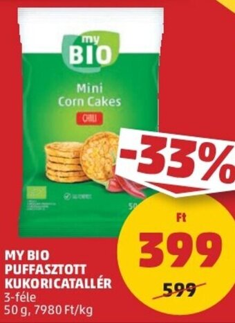 PENNY MY BIO PUFFASZTOTT KUKORICATALLÉR 50 g ajánlat