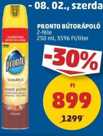 PENNY PRONTO BÚTORÁPOLÓ 250 ml ajánlat
