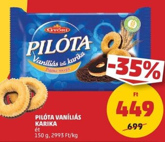 PENNY PILÓTA VANÍLIÁS KARIKA 150 g ajánlat