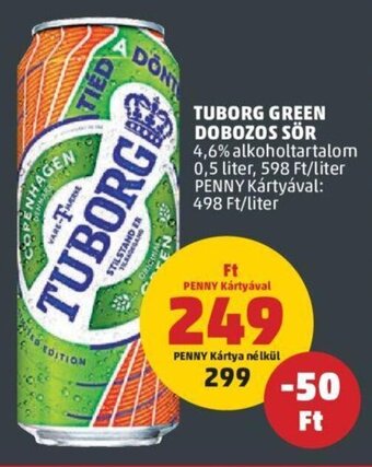 PENNY TUBORG GREEN DOBOZOS SÖR 0,5 l ajánlat