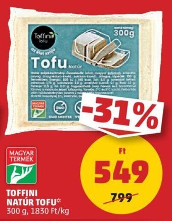 PENNY TOFFINI NATÚR TOFU 300 g ajánlat