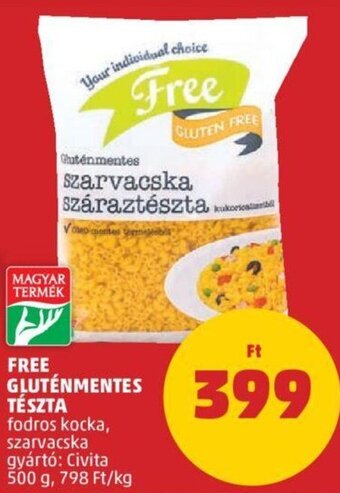 PENNY FREE GLUTÉNMENTES TÉSZTA 500 g ajánlat