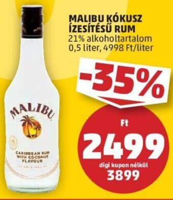 PENNY MALIBU KÓKUSZ ÍZESÍTÉSŰ RUM 0,5 l ajánlat