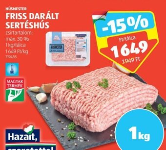 ALDI HÚSMESTER FRISS DARÁLT SERTÉSHÚS 1 kg ajánlat