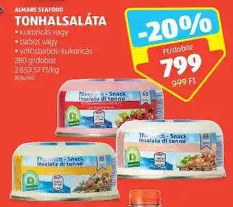 ALDI ALMARE SEAFOOD TONHALSALÁTA 280 g ajánlat