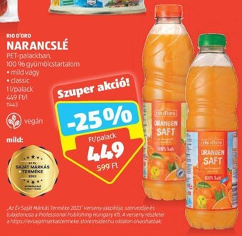 ALDI RIO D'ORO NARANCSLÉ 1 l ajánlat