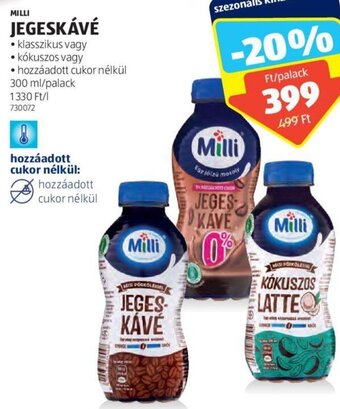 ALDI MILLI JEGESKÁVÉ 300 ml ajánlat