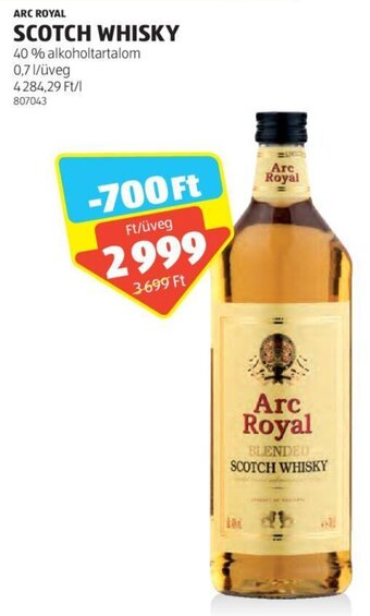 ALDI ARC ROYAL SCOTCH WHISKY 0,7 l ajánlat