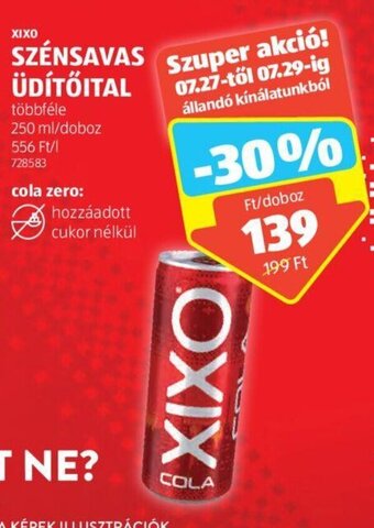 ALDI XIXO SZÉNSAVAS ÜDÍTŐITAL 250 ml ajánlat