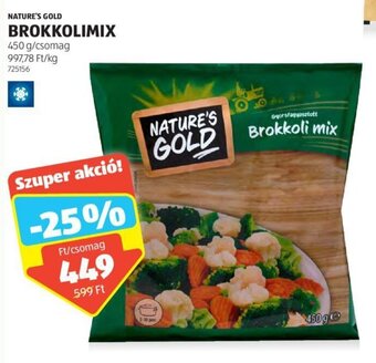 ALDI NATURE'S GOLD BROKKOLIMIX 450 g ajánlat