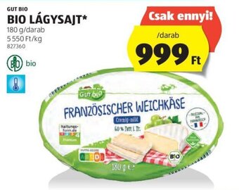 ALDI GUT BIO BIO LÁGYSAJT 180 g ajánlat