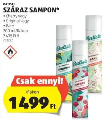 ALDI BATISTE SZÁRAZ SAMPON 200 ml ajánlat