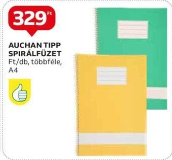 Auchan AUCHAN TIPP SPIRÁLFÜZET 1 db ajánlat