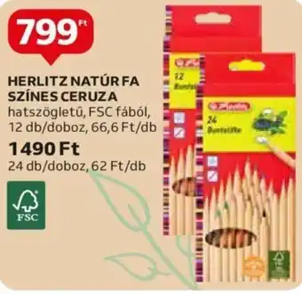 HERLITZ NATÚR FA SZÍNES CERUZA 12 db