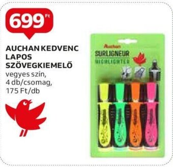 AUCHAN KEDVENC LAPOS SZÖVEGKIEMELŐ 4 db