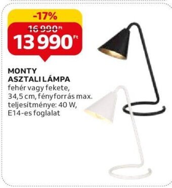 Auchan MONTY ASZTALI LÁMPA 1 db ajánlat