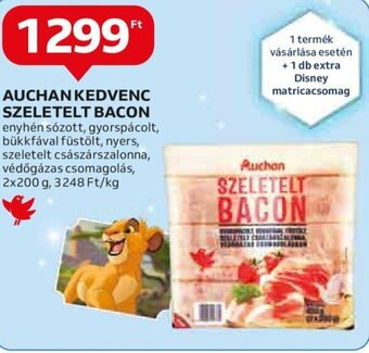 Auchan AUCHAN KEDVENC SZELETELT BACON 2 x 200 g ajánlat