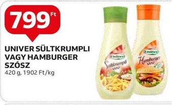 Auchan UNIVER SÜLTKRUMPLI VAGY HAMBURGER SZÓSZ 420 g ajánlat