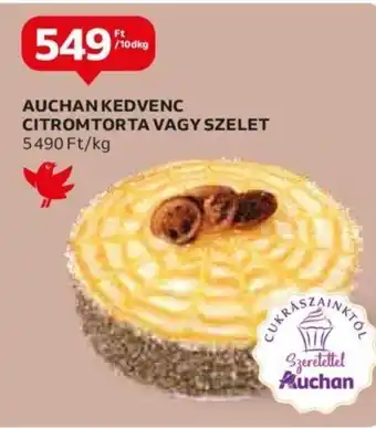 Auchan AUCHAN KEDVENC CITROMTORTA VAGY SZELET 10 dkg ajánlat