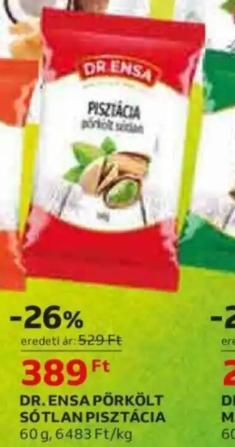 Auchan DR. ENSA PÖRKÖLT SÓTLAN PISZTÁCIA 60 g ajánlat