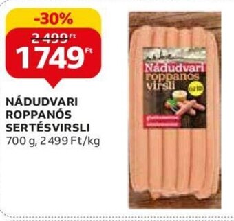 Auchan NÁDUDVARI ROPPANÓS SERTÉSVIRSLI 700 g ajánlat