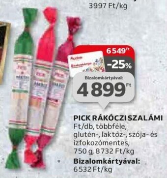 Auchan PICK RÁKÓCZI SZALÁMI 750 g ajánlat