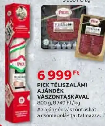Auchan PICK TÉLISZALÁMI AJÁNDÉK VÁSZONTÁSKÁVAL 800 g ajánlat