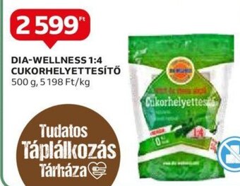 Auchan DIA-WELLNESS 1:4 CUKORHELYETTESÍTŐ 500 g ajánlat