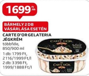 Auchan CARTE D'OR GELATERIA JÉGKRÉM 850 / 900 ml ajánlat