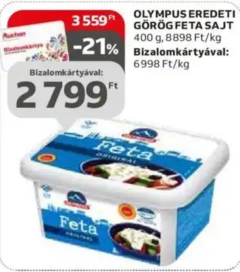Auchan OLYMPUS EREDETI GÖRÖG FETA SAJT 400 g ajánlat