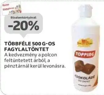 Auchan TÖBBFÉLE 500 G-OS FAGYLALTÖNTET ajánlat