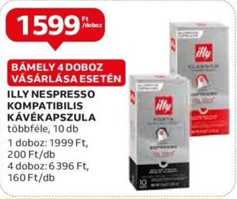 Auchan ILLY NESPRESSO KOMPATIBILIS KÁVÉKAPSZULA 10 db ajánlat