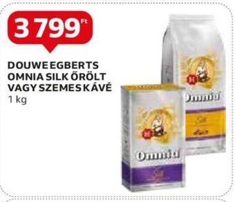 Auchan DOUWE EGBERTS OMNIA SILK ŐRÖLT VAGY SZEMES KÁVÉ 1 kg ajánlat