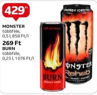 Auchan MONSTER, BURN 0,5 / 0,25 l ajánlat