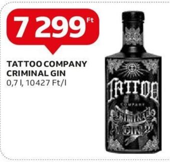 Auchan TATTOO COMPANY CRIMINAL GIN 0,7 l ajánlat