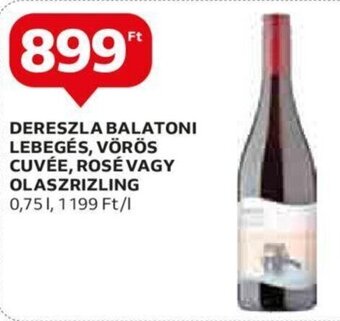 Auchan DERESZLA BALATONI LEBEGÉS, VÖRÖS CUVÉE stb. 0,75 l ajánlat
