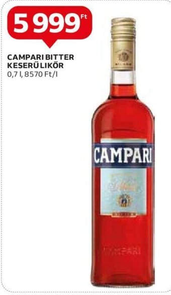 Auchan CAMPARI BITTER KESERŰLIKŐR 0,7 l ajánlat