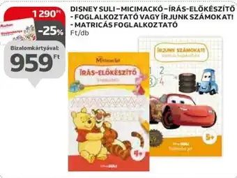 Auchan DISNEY SULI-MICIMACKÓ-ÍRÁS-ELŐKÉSZÍTŐ - FOGLALKOZTATÓ stb. 1 db ajánlat