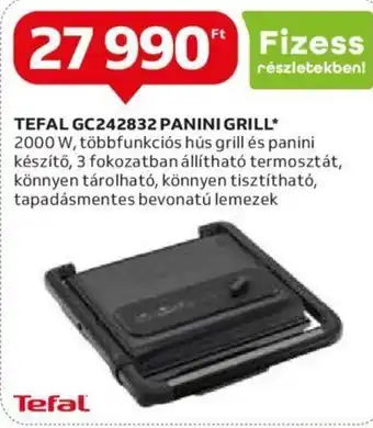 Auchan TEFAL GC242832 PANINI GRILL 1 db ajánlat