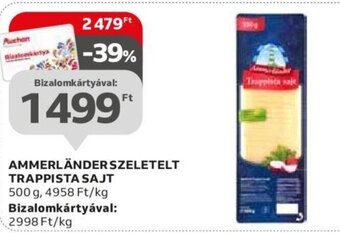 Auchan AMMERLÄNDER SZELETELT TRAPPISTA SAJT 500 g ajánlat