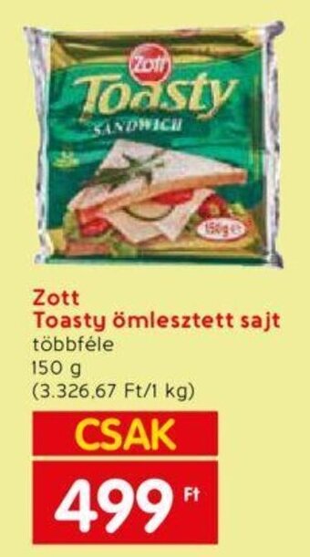 Spar Zott Toasty ömlesztett sajt 150 g ajánlat
