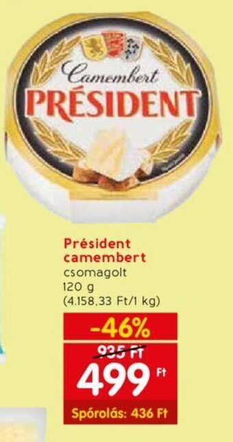 Spar Président camembert 120 g ajánlat