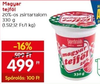 Spar Magyar tejföl 330 g ajánlat