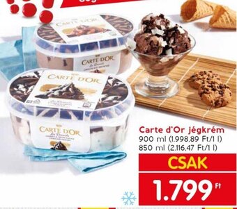 Spar Carte d'Or jégkrém 900 / 850 ml ajánlat