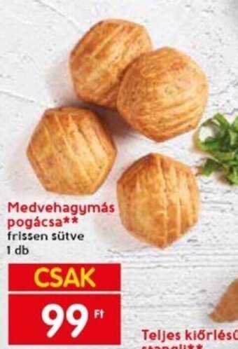 Spar Medvehagymás pogácsa 1 db ajánlat