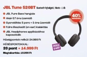 Spar JBL Tune 520BT 1 db ajánlat