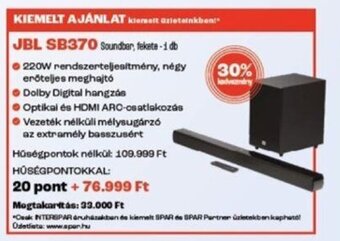 Spar JBL SB370 1 db ajánlat