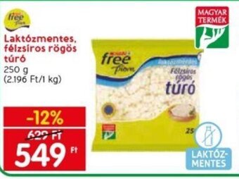 Spar Laktózmentes, félzsíros rögös túró 250 g ajánlat