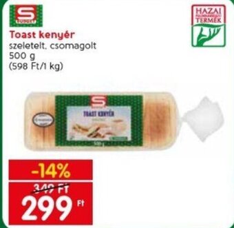 Spar Toast kenyér 500 g ajánlat